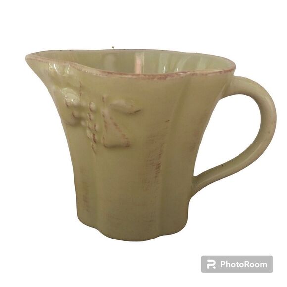 Casafina Casa Stone Madeira Harvest Dijon Yellow CREAMER Portuguese Stoneware 4” - Picture 1 of 6